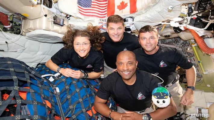 They returned into Earth's atmosphere at roughly 32 times the speed of sound