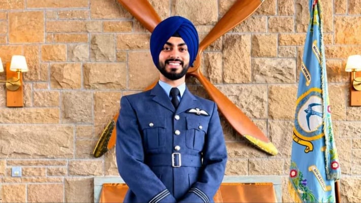 Indian-origin Flight Lieutenant Arshdeep Singh Dang, 28, has become the first Sikh to earn fighter wings in Britain's Royal Air Force since World War II.