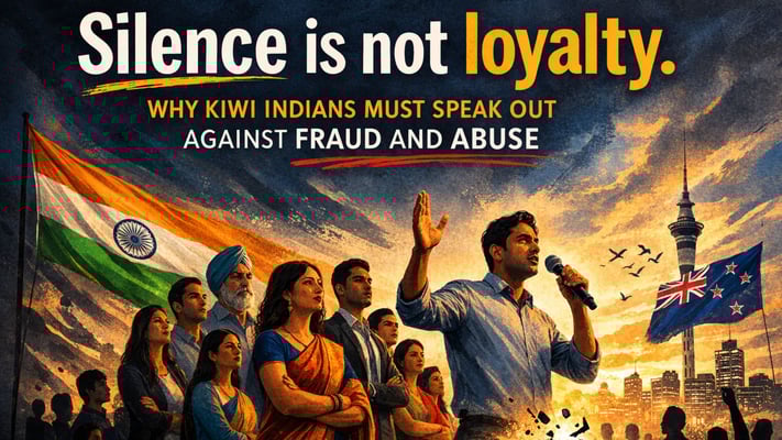 Silence is not loyalty: Why Kiwi Indians must speak out against fraud & abuse