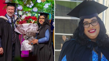 A Fijian Indian mum who once made donuts at Countdown graduates at nearly 50