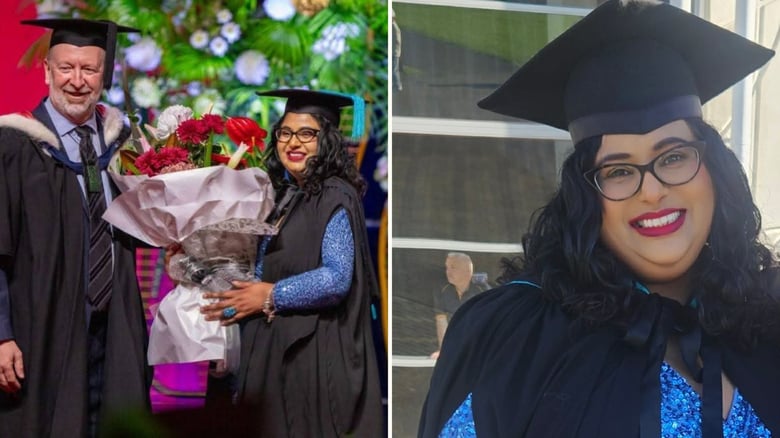 A Fijian Indian mum who once made donuts at Countdown graduates at nearly 50