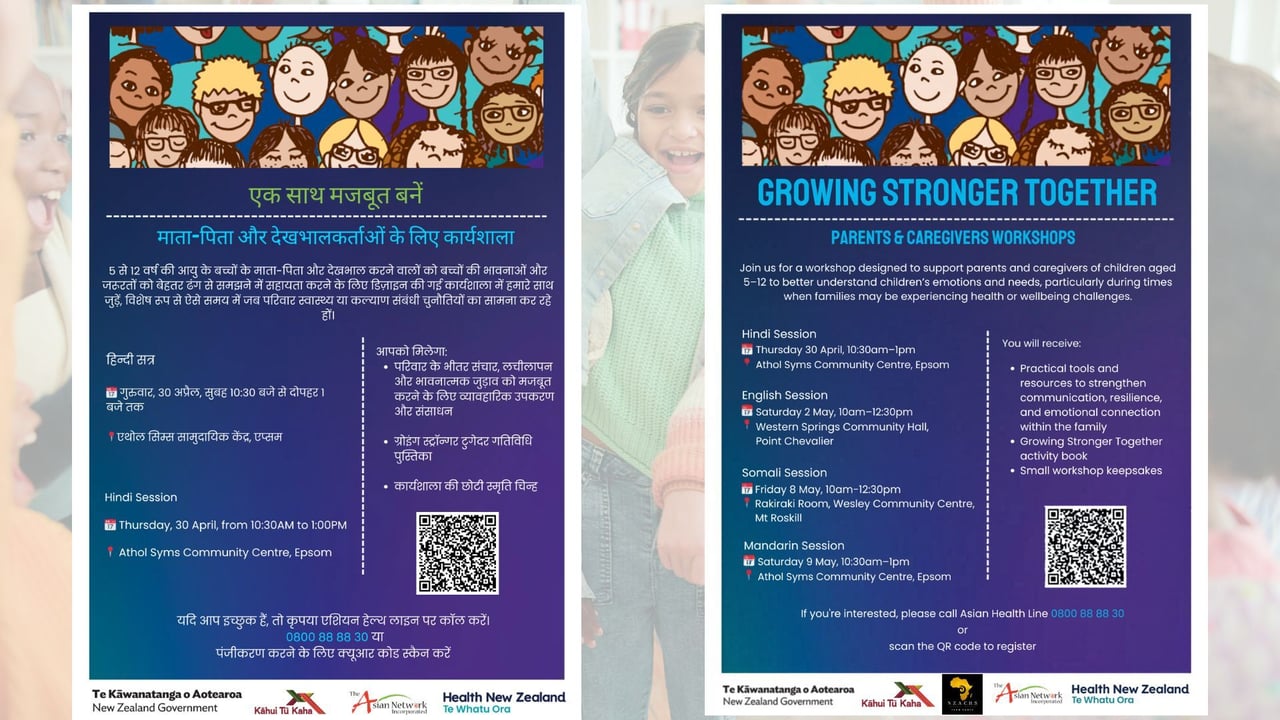 Health NZ rolls out parenting workshops in Hindi, English,...