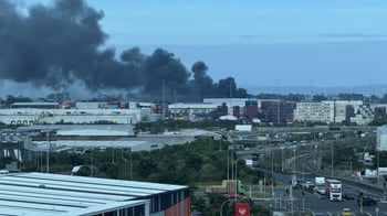 Industrial fire burning in Wiri in south Auckland