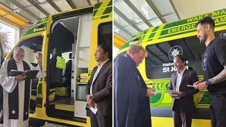 Small Trust Delivers 6th Ambulance To St John