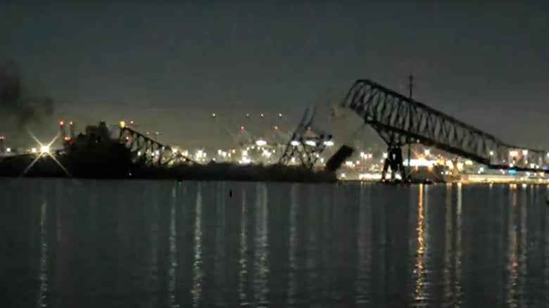 Bridge In Baltimore, US Collapses After Being Hit By Cargo Ship