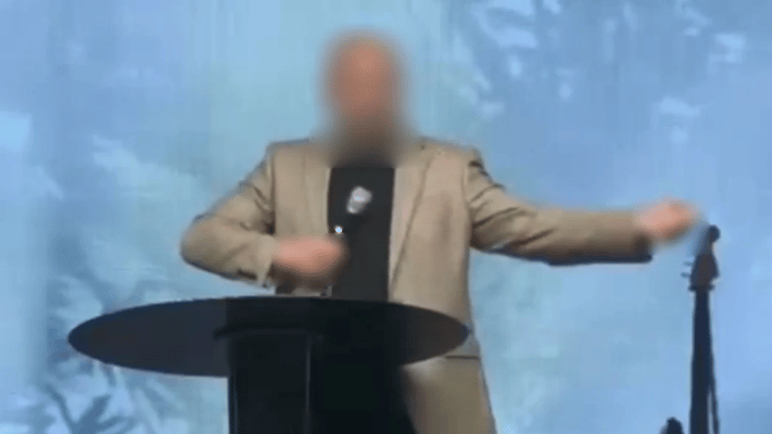 A victim Support worker joked about hitting his children during a talk at Destiny Church.