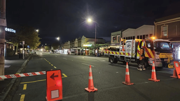 Armed police have cordoned off a section of Auckland's Ponsonby Road after a person was found dead on Sunday night