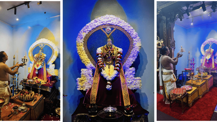 The celebrations kicked off early at 4:30 AM with the Asta Dravya Sahitha Moola Mantra Homam, setting the tone for a day of sacred rituals