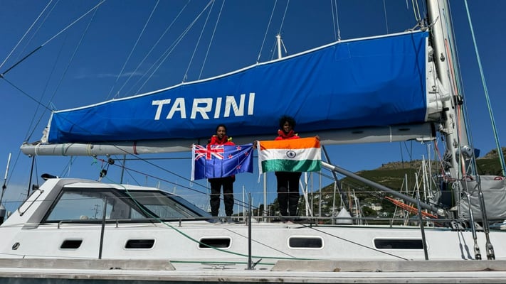 The Indian Navy’s sailing vessel, INSV Tarini, arrived at Lyttelton Harbour, New Zealand, on 22 December as part of its global circumnavigation journey, Navika Sagar Parikrama II.