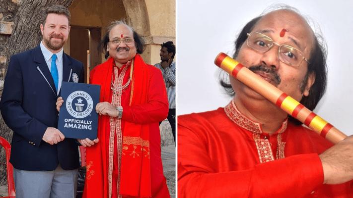 Pandit Ronu Majumdar Sets Guinness World Record with 546-Musician Hindustani Classical Symphony