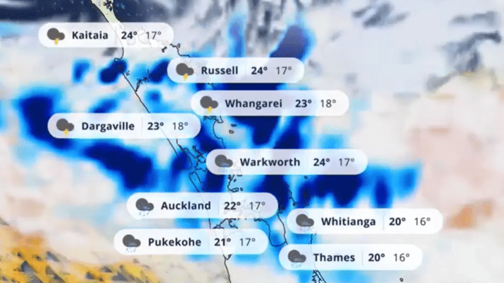 The Upper North Island is expected to be in for a drenching on Tuesday, with a subtropical low sweeping down from Northland.