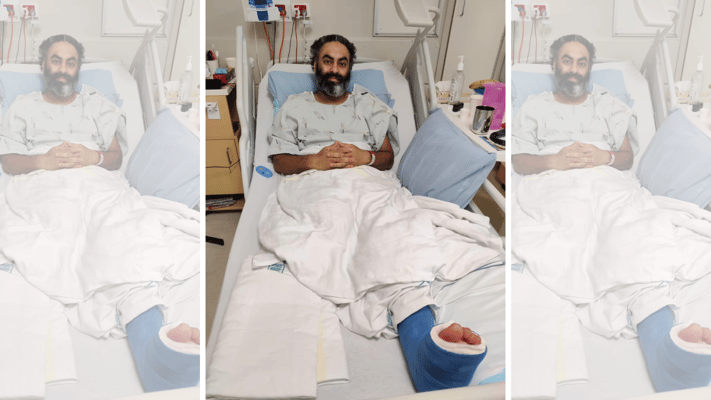 Ghatora had been out walking with his elderly father when a vehicle veered off the road and hit him