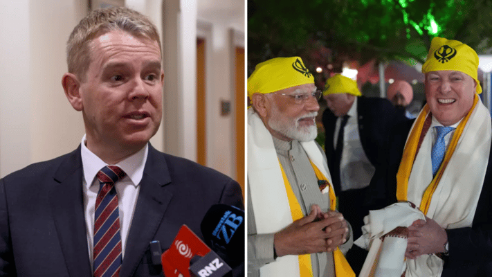 Labour leader Chris Hipkins is accusing PM of reversing a long-held foreign policy during his current trip to India 
