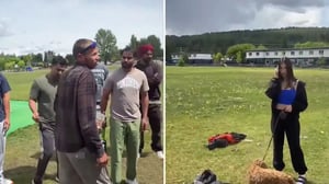 Indian men win praise after helping woman at Canada cricket ground
