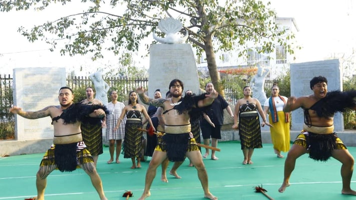 In a first-of-its-kind indigenous encounter, a Maori kapa haka delegation from Aotearoa, New Zealand performed the haka (dance) at the Medaram Sammakka-Saralamma tribal shrine in Mulugu district, while local Koya tribal cultural teams also held their regular performances.