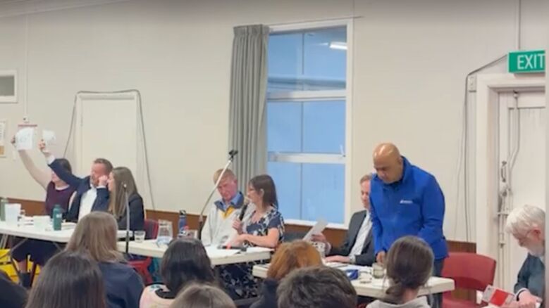National&nbsp;Wellington Bays candidate Karuna Muthu walks out of debate