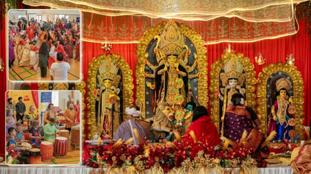 Dhaak drums, food, saree stalls & more: Christchurch’s Durga Utsav 2026