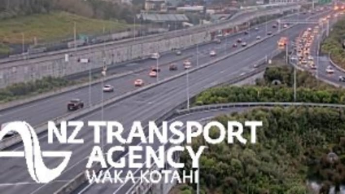 A crash between a truck and trailer and a bus on State Highway One near Albany