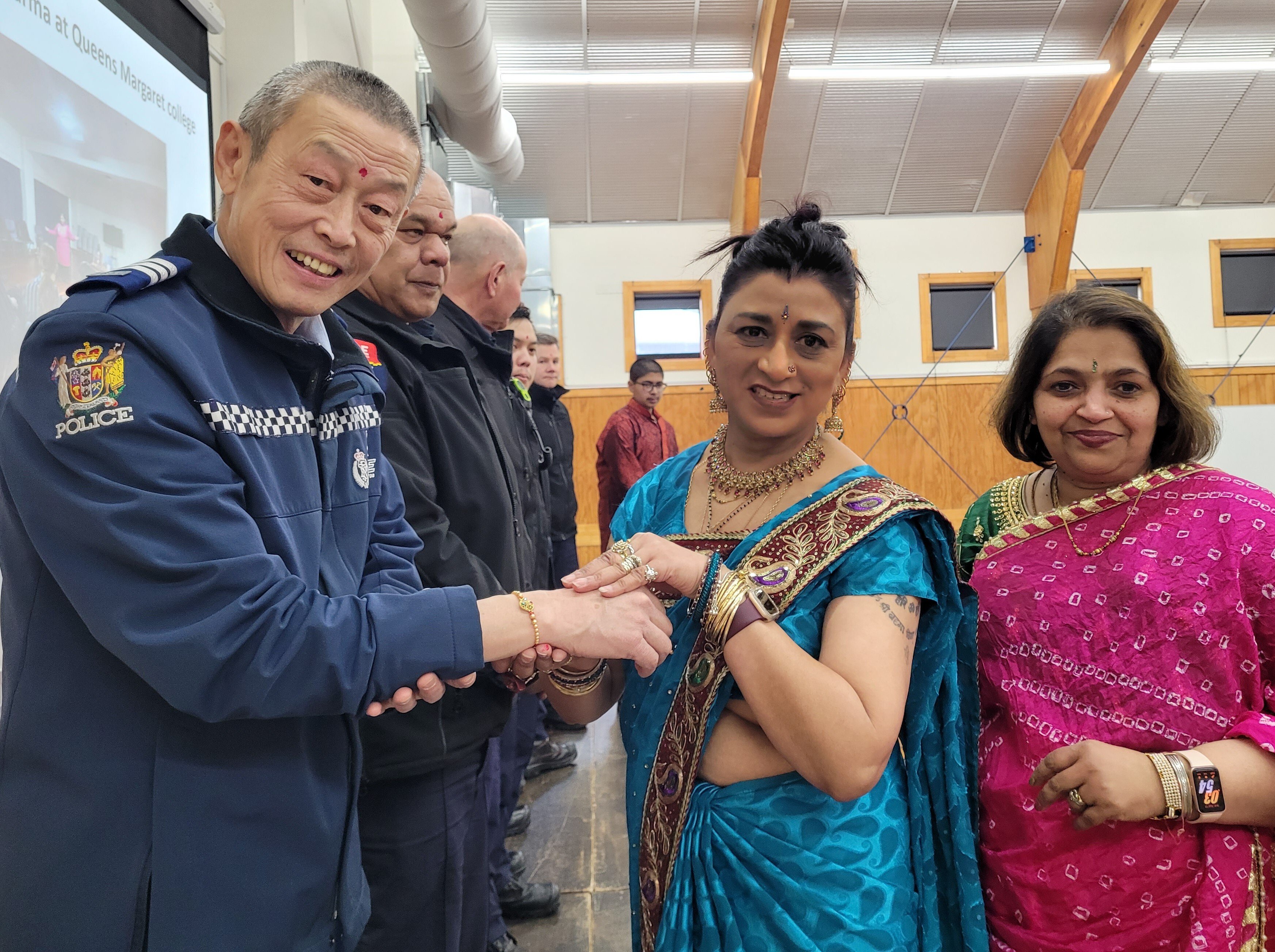 Photo 3_Tying rakhi to NZ Police