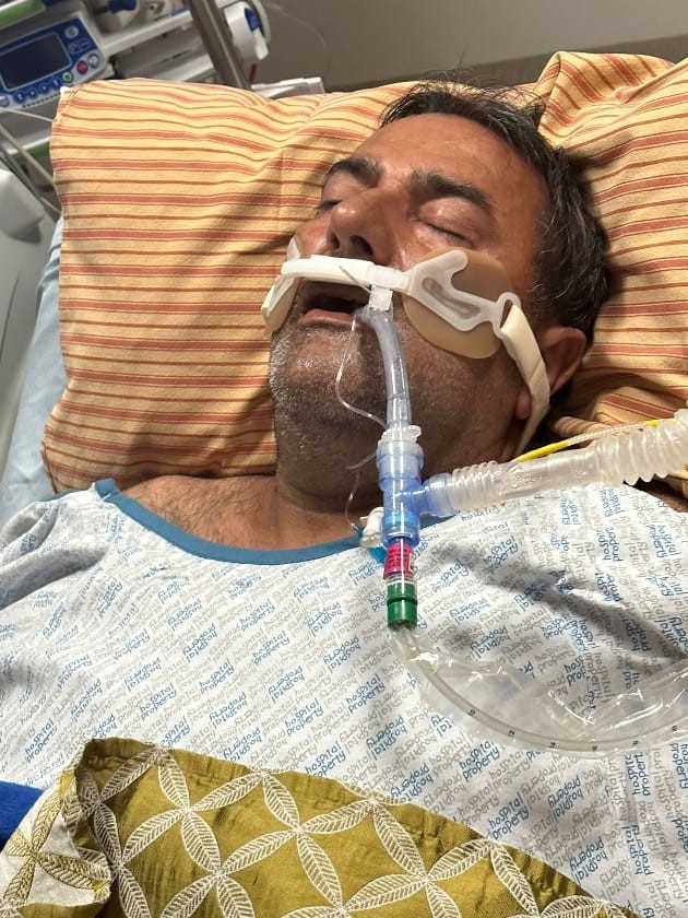 Singh in hospital, where he succumbed to his injuries