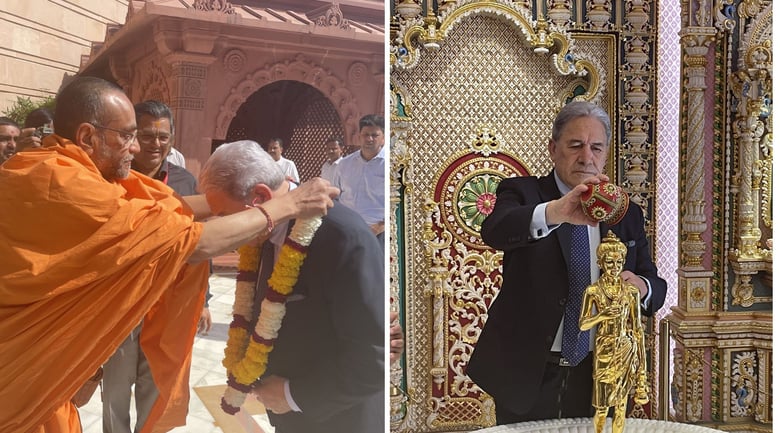 Winston Peters Shares Spiritual Journey At Akshardham Temple