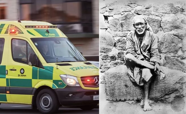 Sai Baba temple donates st john ambulance