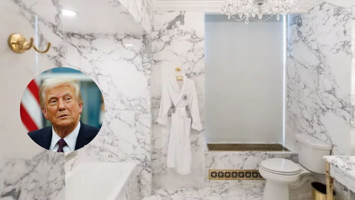 Trump Unveils Lavish White House Bathroom Photo: 