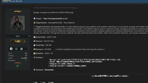 Who are the hackers behind Manage My Health's cyber attack?