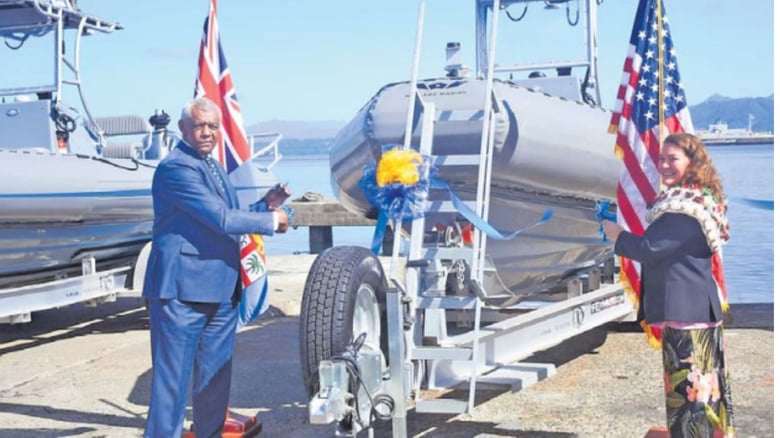 US provides Fiji with three new boats to bolster maritime security