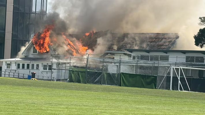 Intense fire hits Northcote College during strike