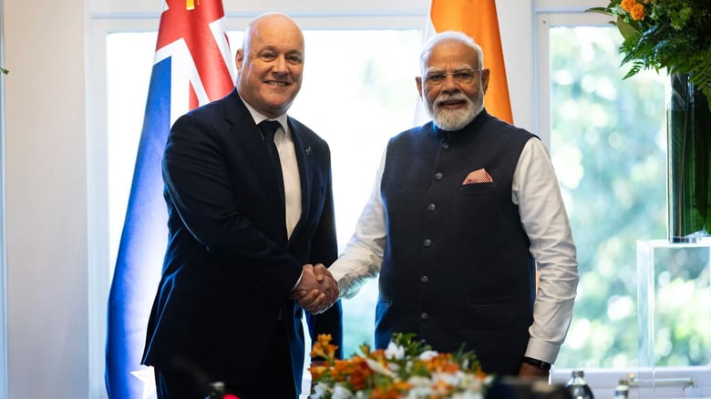 Luxon and Modi agree on partnership with trade and maritime security ambitions
