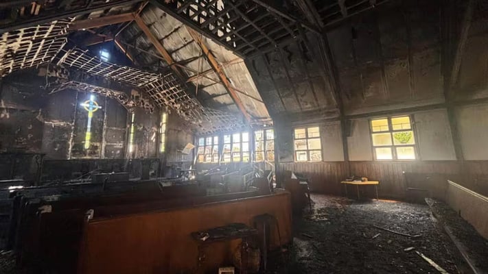 Historic Napier Church that rose from 1931 earthquake ruins destroyed by fire