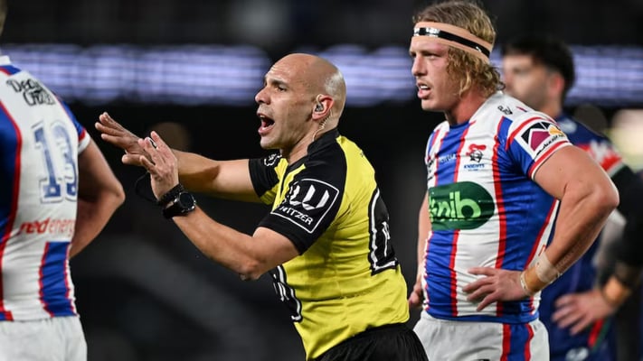 NRL concedes late Warriors penalty error, Ashley Klein dropped from finals