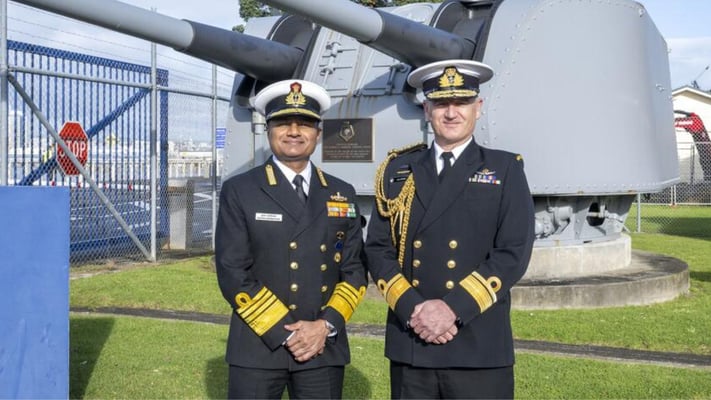 Indian Navy Chief receives Māori welcome in Auckland