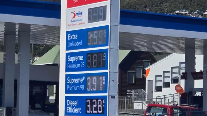Fuel prices surge as 91 petrol hits $4.15 on Waiheke