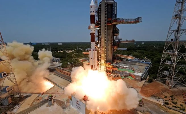 The Aditya-L1 spacecraft takes off from the Satish Dhawan Space Centre in Sriharikota on 2 September 2023