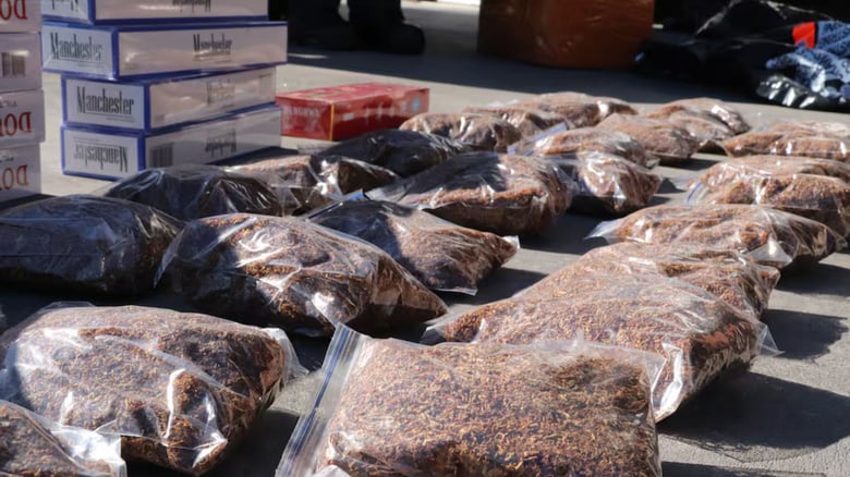 Five held after 1.38 million illegal cigarettes seized in raids