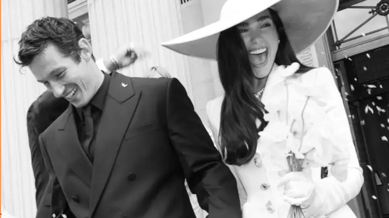 Dua Lipa shares first wedding photos with Callum Turner