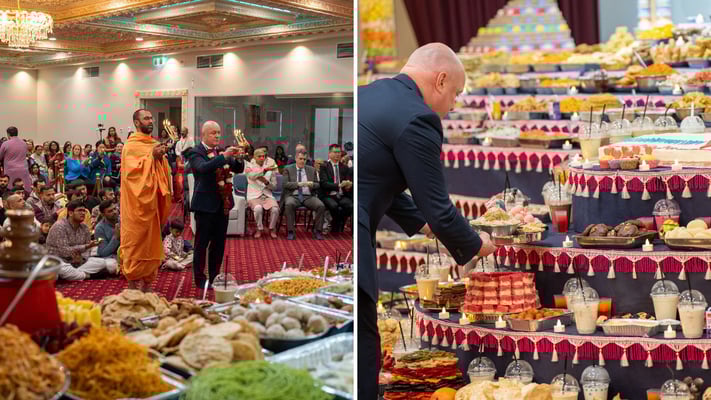 PM Luxon celebrates Wellington’s first Diwali and Annakut celebration