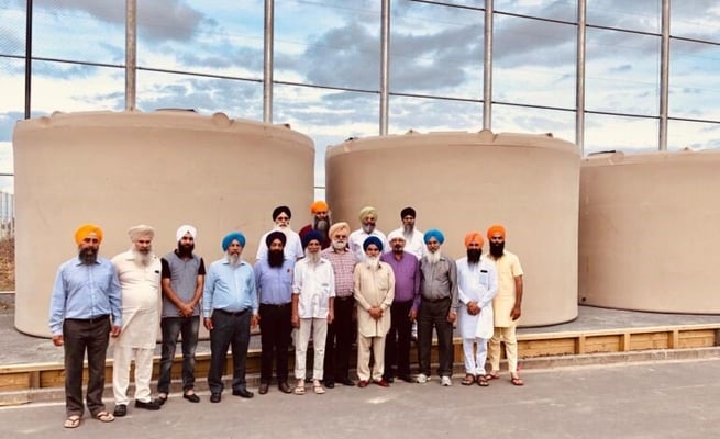 Large water tanks installed at Takanini Gurdwara Sahib