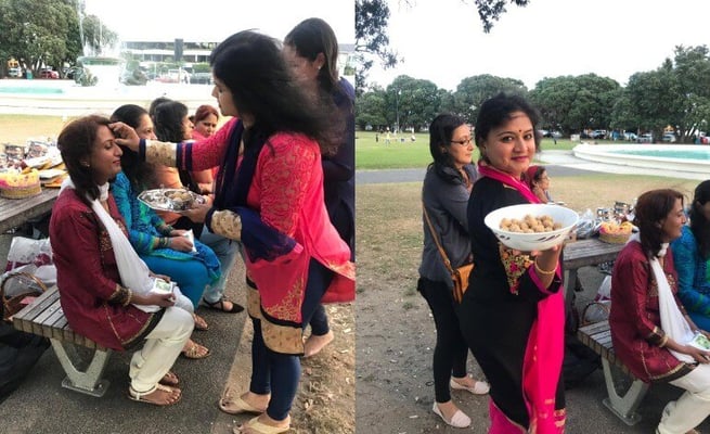 Haldi Kumkum on the beach