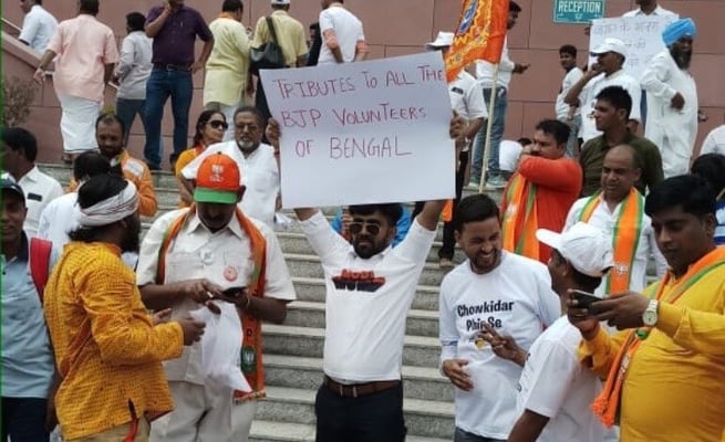 Celebrations at BJP headquarters