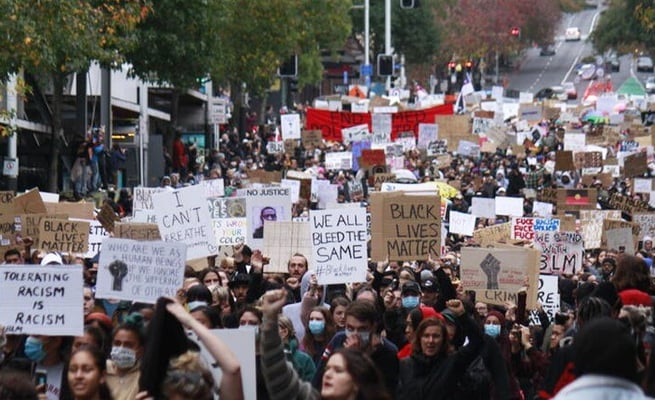 Photo essay: Thousands march in solidarity with Black Lives Matter