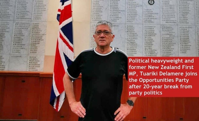 Former Minister of Immigration Hon Tuariki Delamere standing for TOP in Auckland Central