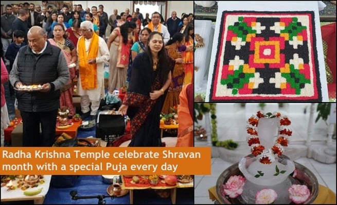 Radha Krishna Temple celebrate Shravan month with a special Puja every day
