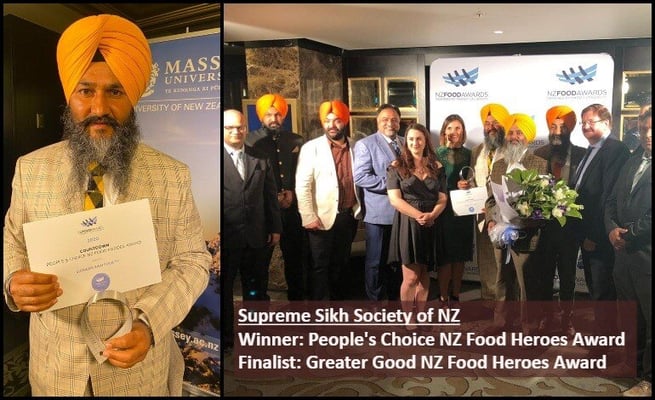 Supreme Sikh Society wins NZ Food Heroes Award 2020