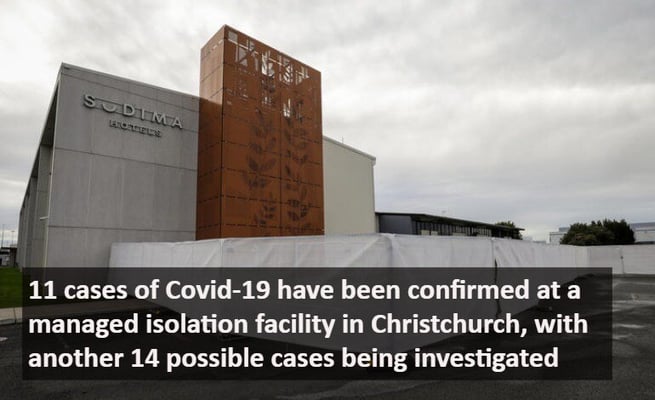 11 imported cases of Covid-19 confirmed at Christchurch isolation facility