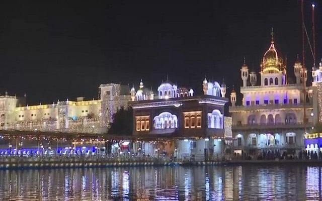 Golden Temple illuminated ahead of 551st birth anniversary of Guru Nanak Dev