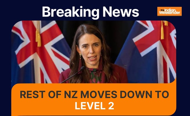 Rest of New Zealand moves to Level 2 from 11:59pm tomorrow