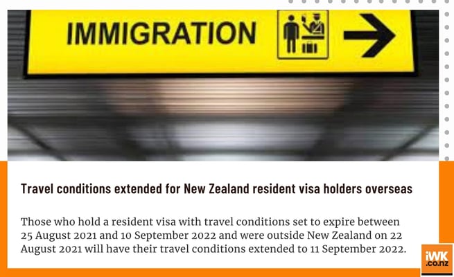 Travel conditions extended for New Zealand resident visa holders overseas